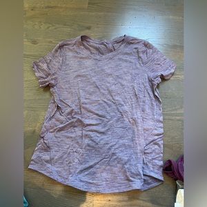 Lululemon light purple cotton short sleeve top